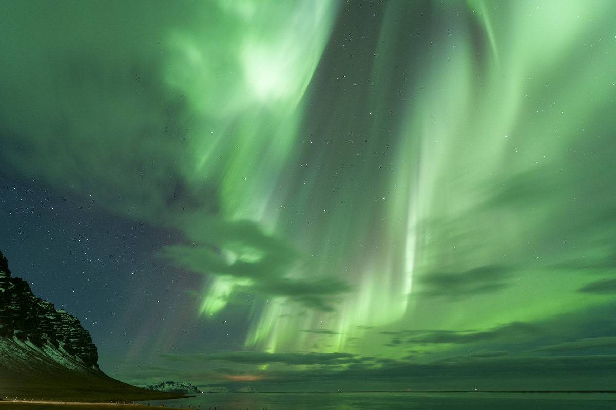 Mooie fel groene Aurora Borealis | IJsland Tours