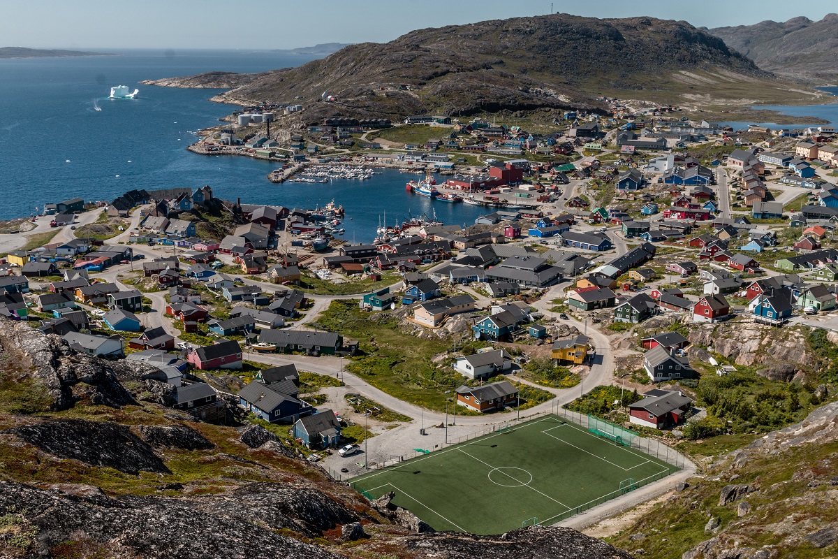 Uitzicht over de stad Qaqortoq