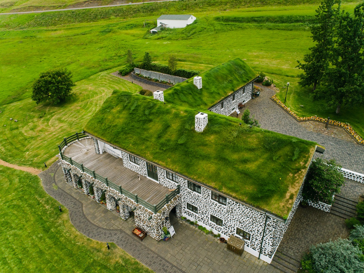 Het Skriduklooster museum in oost IJsland