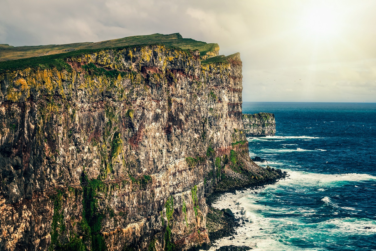 Latrabjarg vogelkliffen op de Westfjorden.