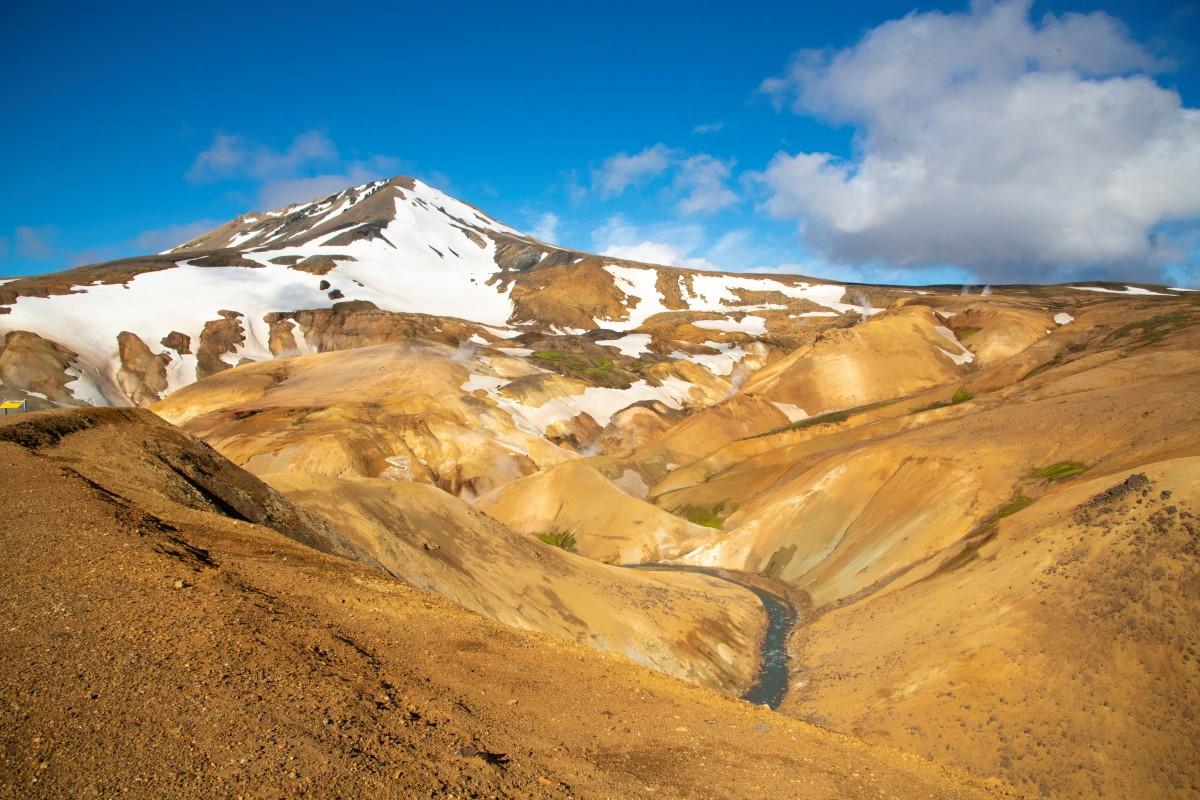 Het prachtige landschap van Kerlingarfjöll.